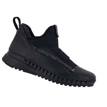 Women's Ecco Zipflex Slip On Gtx Sneakers Black | USA 271WNB